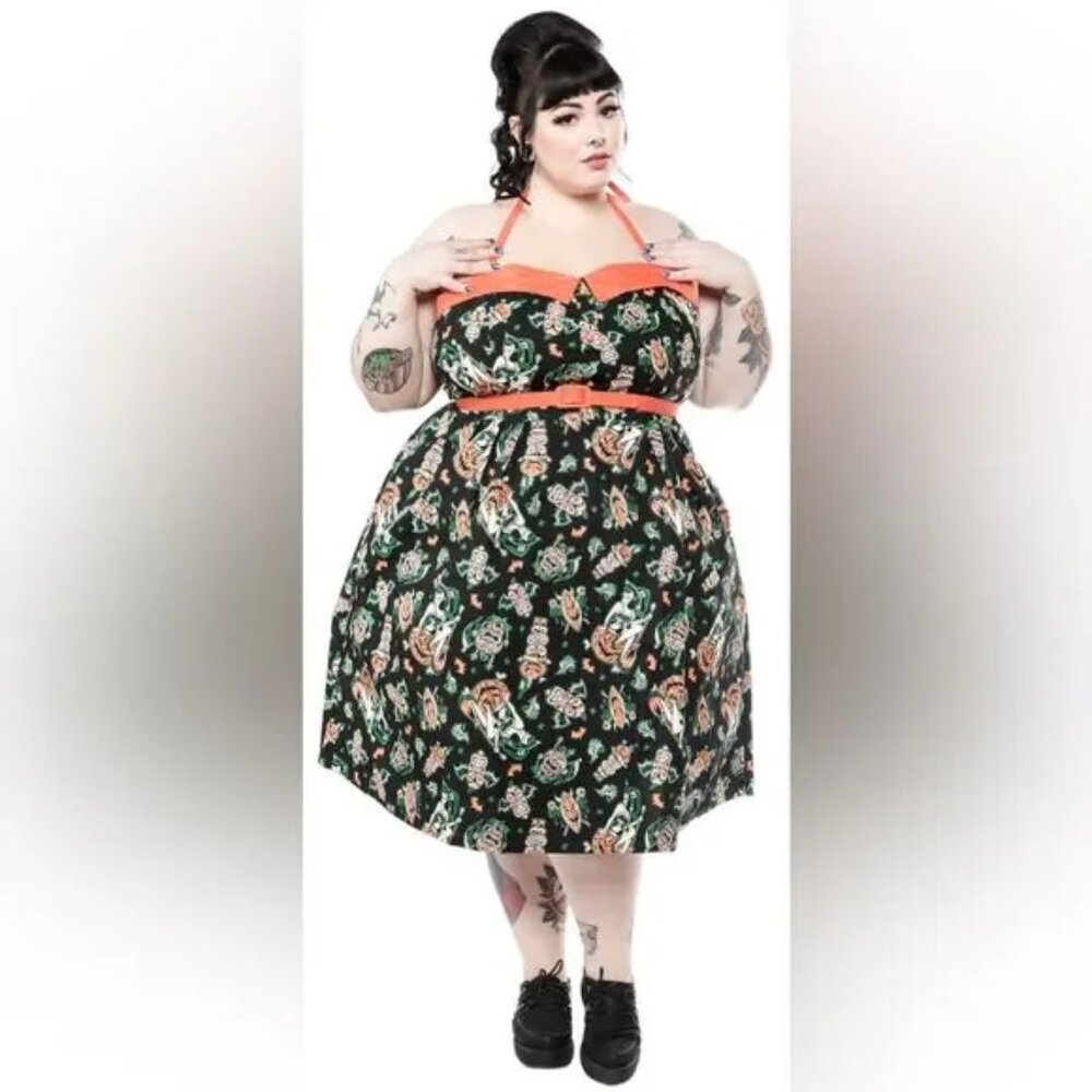 Sourpuss Hallow-Tiki Spooksville Dress - Picture 5 of 6